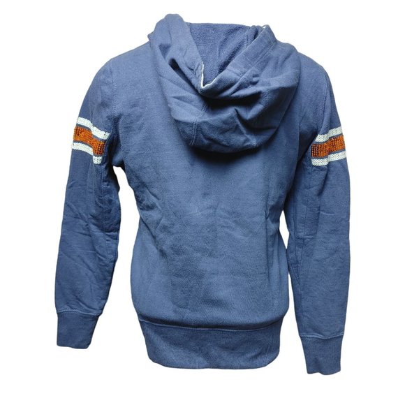 Majestic Fan Fashion Denver Broncos Women's Navy Blue Zip UP Hoodie Small - Picture 2 of 4